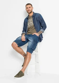 New Cargo-Jeans-Longbermuda, Relaxed Fit Herren Große Größen|Shorts