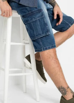 New Cargo-Jeans-Longbermuda, Relaxed Fit Herren Große Größen|Shorts