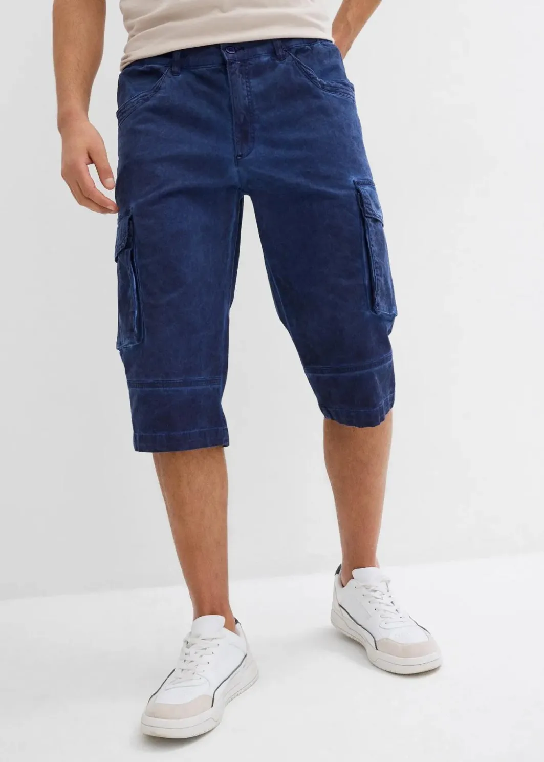 Herren bonprix Hosen|Shorts|Cargo-Long-Stretch-Bermuda mit Komfortschnitt, Regular Fit