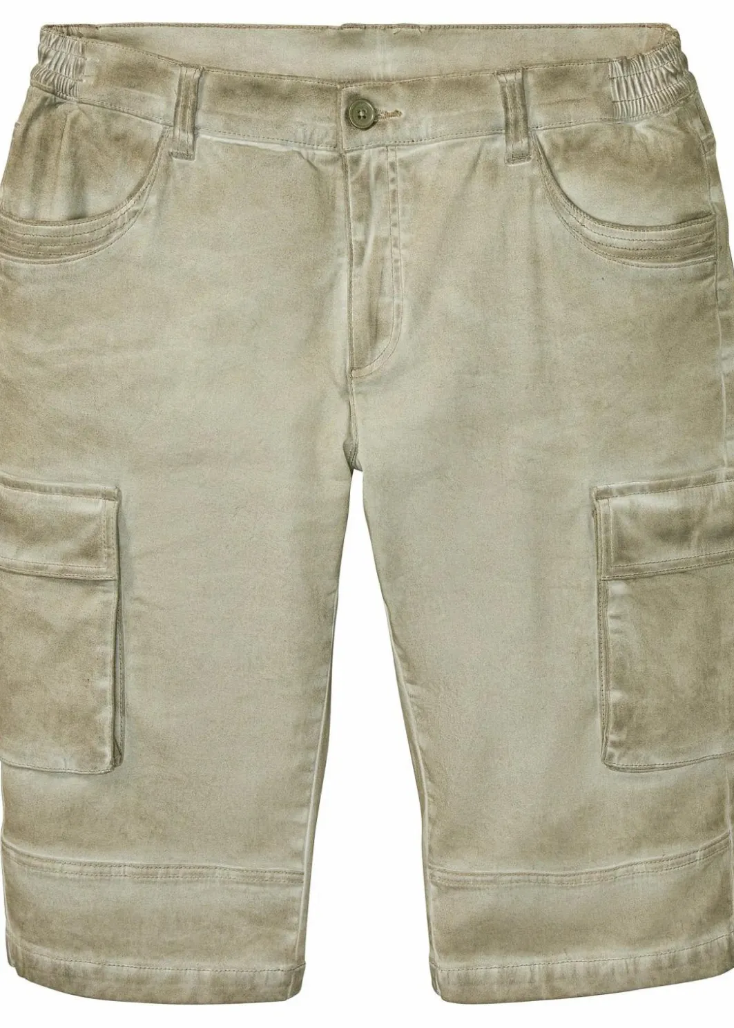 New Cargo-Long-Stretch-Bermuda mit Komfortschnitt, Regular Fit Herren Große Größen|Shorts