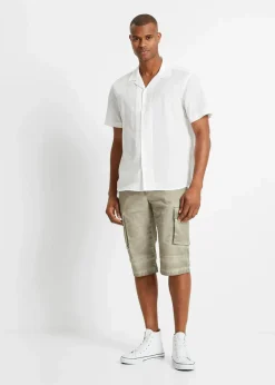 New Cargo-Long-Stretch-Bermuda mit Komfortschnitt, Regular Fit Herren Große Größen|Shorts