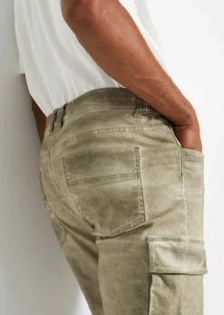 New Cargo-Long-Stretch-Bermuda mit Komfortschnitt, Regular Fit Herren Große Größen|Shorts