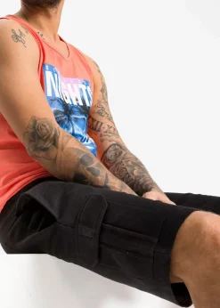 Herren bonprix Shorts|Sportbekleidung|Cargo-Sweat-Bermuda