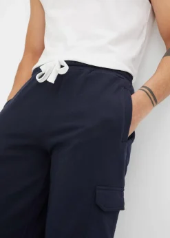 Herren bonprix Große Größen|Shorts|Cargo-Sweatbermuda aus reiner Bio-Baumwolle