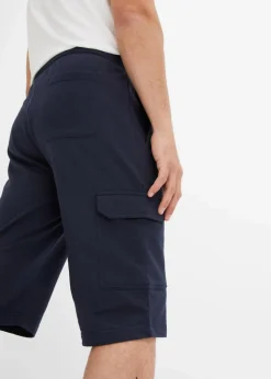 Herren bonprix Große Größen|Shorts|Cargo-Sweatbermuda aus reiner Bio-Baumwolle