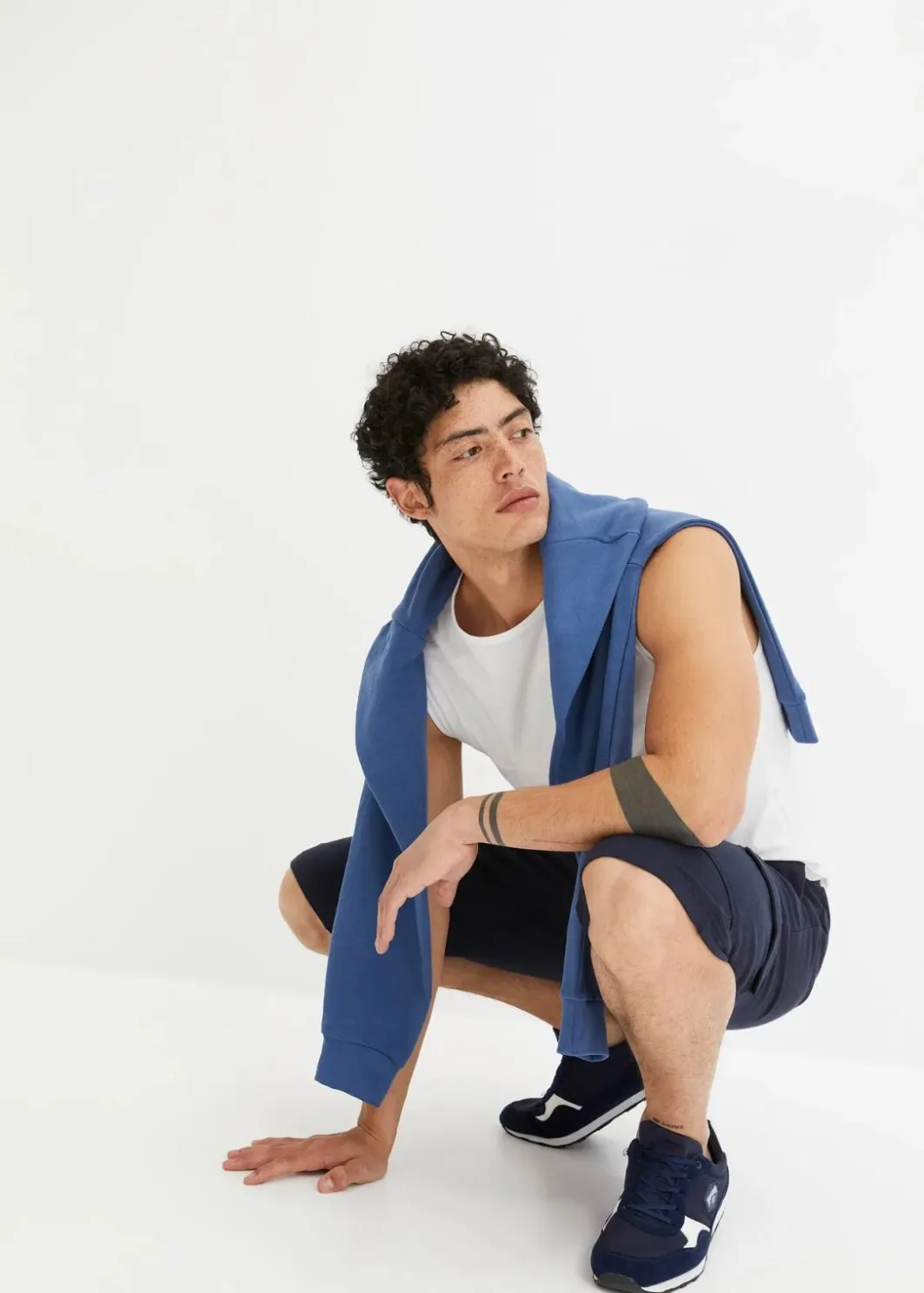 Herren bonprix Große Größen|Shorts|Cargo-Sweatbermuda aus reiner Bio-Baumwolle