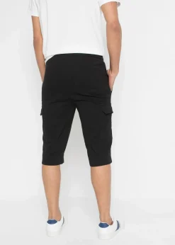 Herren bonprix Hosen|Sportbekleidung|Cargo-Sweatbermuda aus reiner Bio-Baumwolle