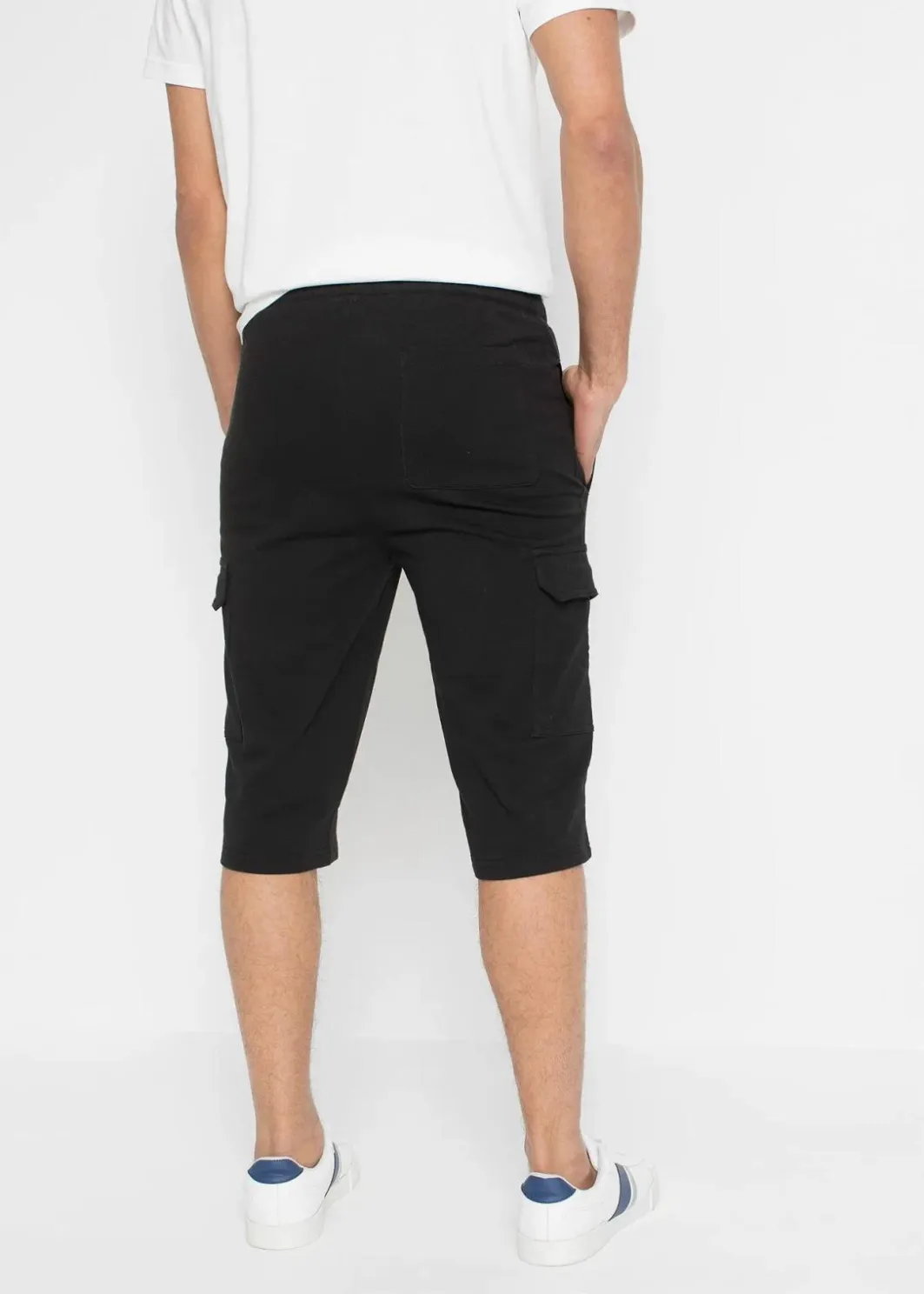 Herren bonprix Hosen|Sportbekleidung|Cargo-Sweatbermuda aus reiner Bio-Baumwolle