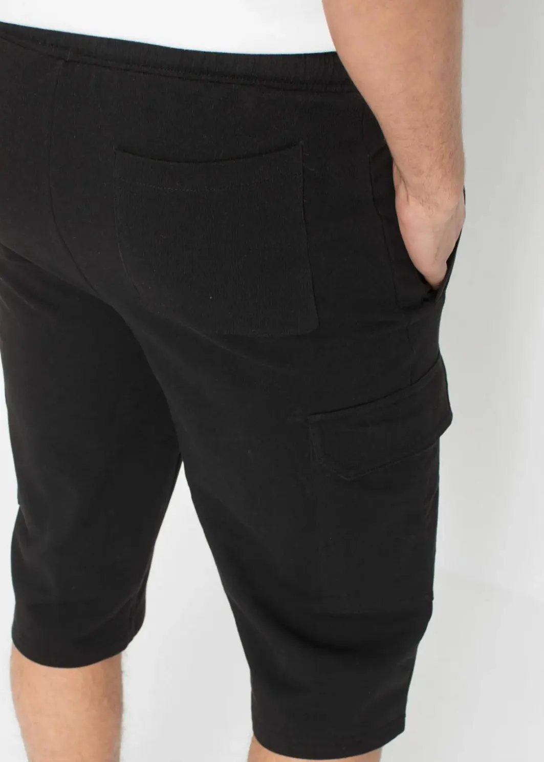 Herren bonprix Hosen|Sportbekleidung|Cargo-Sweatbermuda aus reiner Bio-Baumwolle