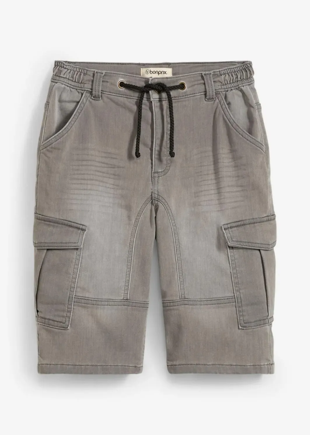 Kinder bonprix Jungen 9-16 Jahre·Jeans|Jungen 9-16 Jahre·Shorts|Cargo-Sweatjeans-Bermuda, Regular Fit