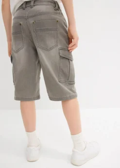 Kinder bonprix Jungen 9-16 Jahre·Jeans|Jungen 9-16 Jahre·Shorts|Cargo-Sweatjeans-Bermuda, Regular Fit