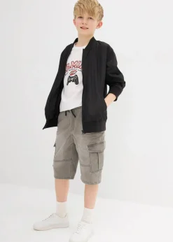 Kinder bonprix Jungen 9-16 Jahre·Jeans|Jungen 9-16 Jahre·Shorts|Cargo-Sweatjeans-Bermuda, Regular Fit