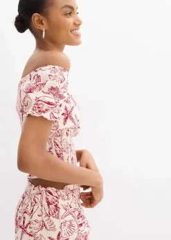 Online Carmenbluse aus reiner Baumwolle Damen Blusen & Tuniken