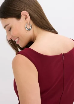 Damen bonprix Bekleidung·Pullover & Strickjacken|Festliche Mode|Carmen-Kleid aus strukturiertem Crepe