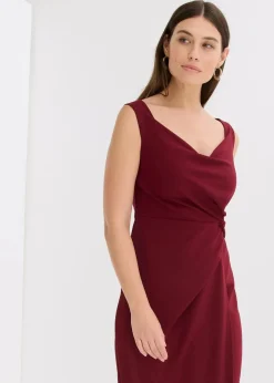Damen bonprix Bekleidung·Pullover & Strickjacken|Festliche Mode|Carmen-Kleid aus strukturiertem Crepe