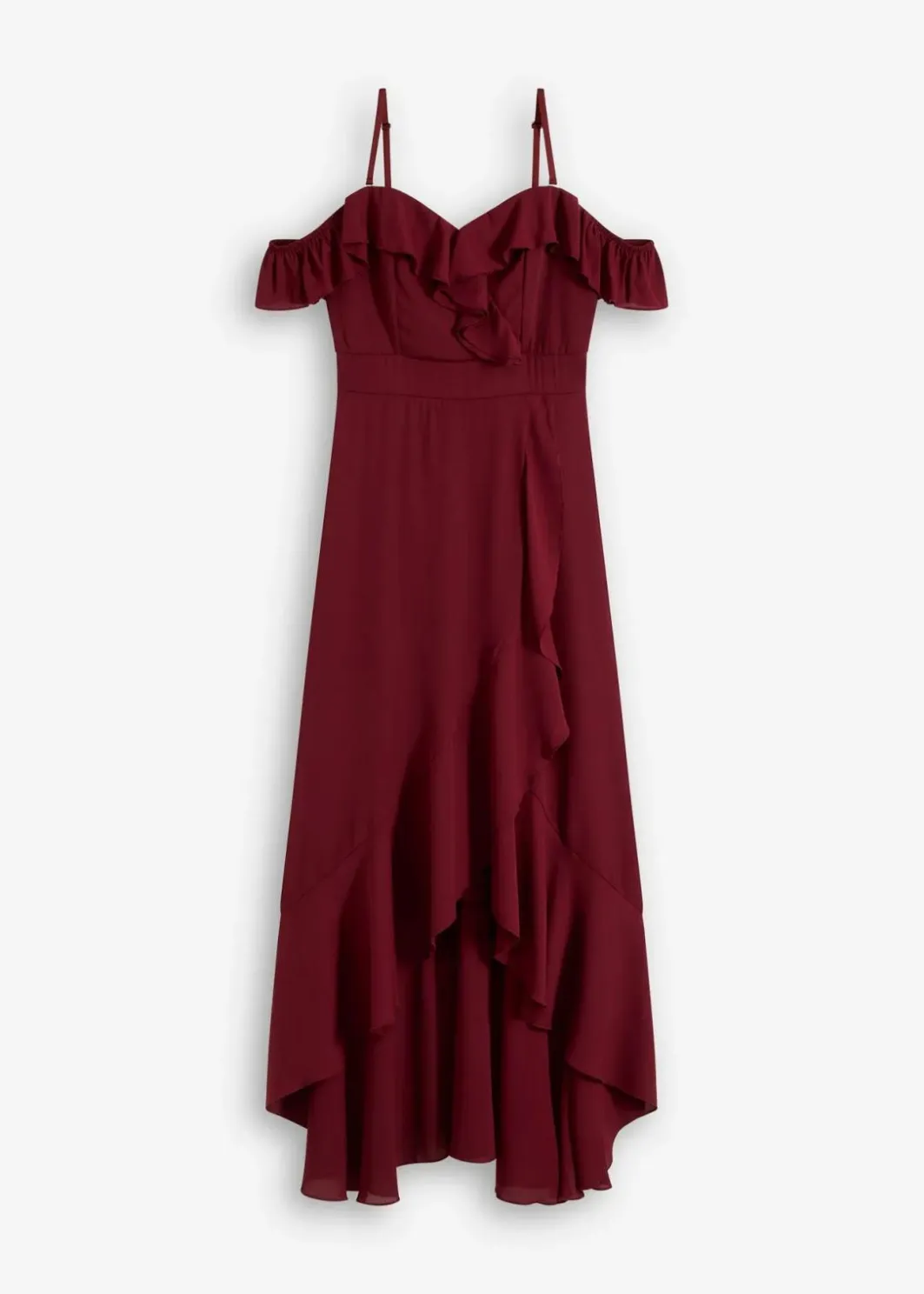 Damen bonprix Festliche Mode|Kleider|Carmen-Kleid mit Volants