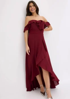 Damen bonprix Festliche Mode|Kleider|Carmen-Kleid mit Volants