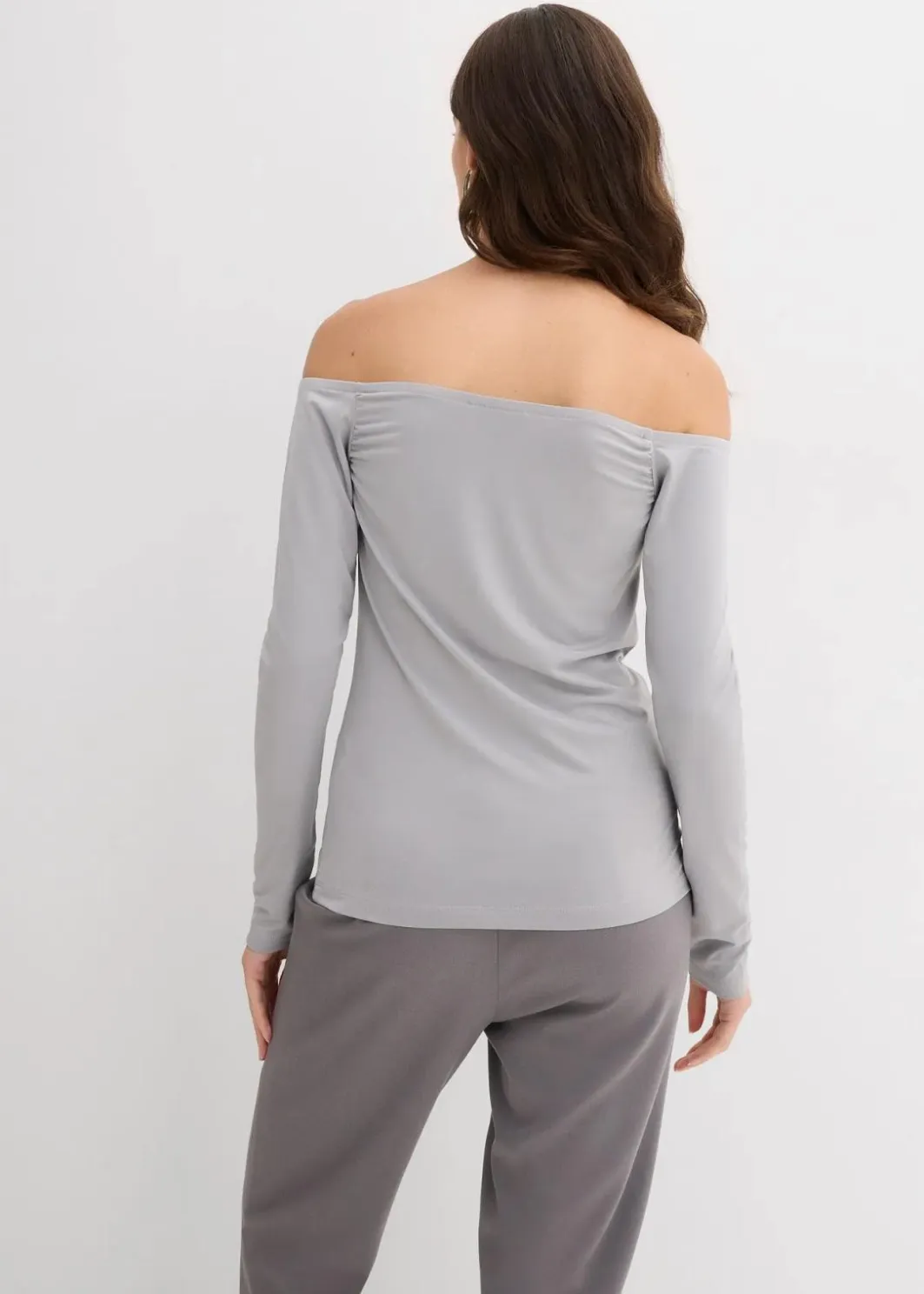 Discount Carmenshirt aus leichtem Jersey Damen Shirts & Tops|Nachhaltigere Materialien
