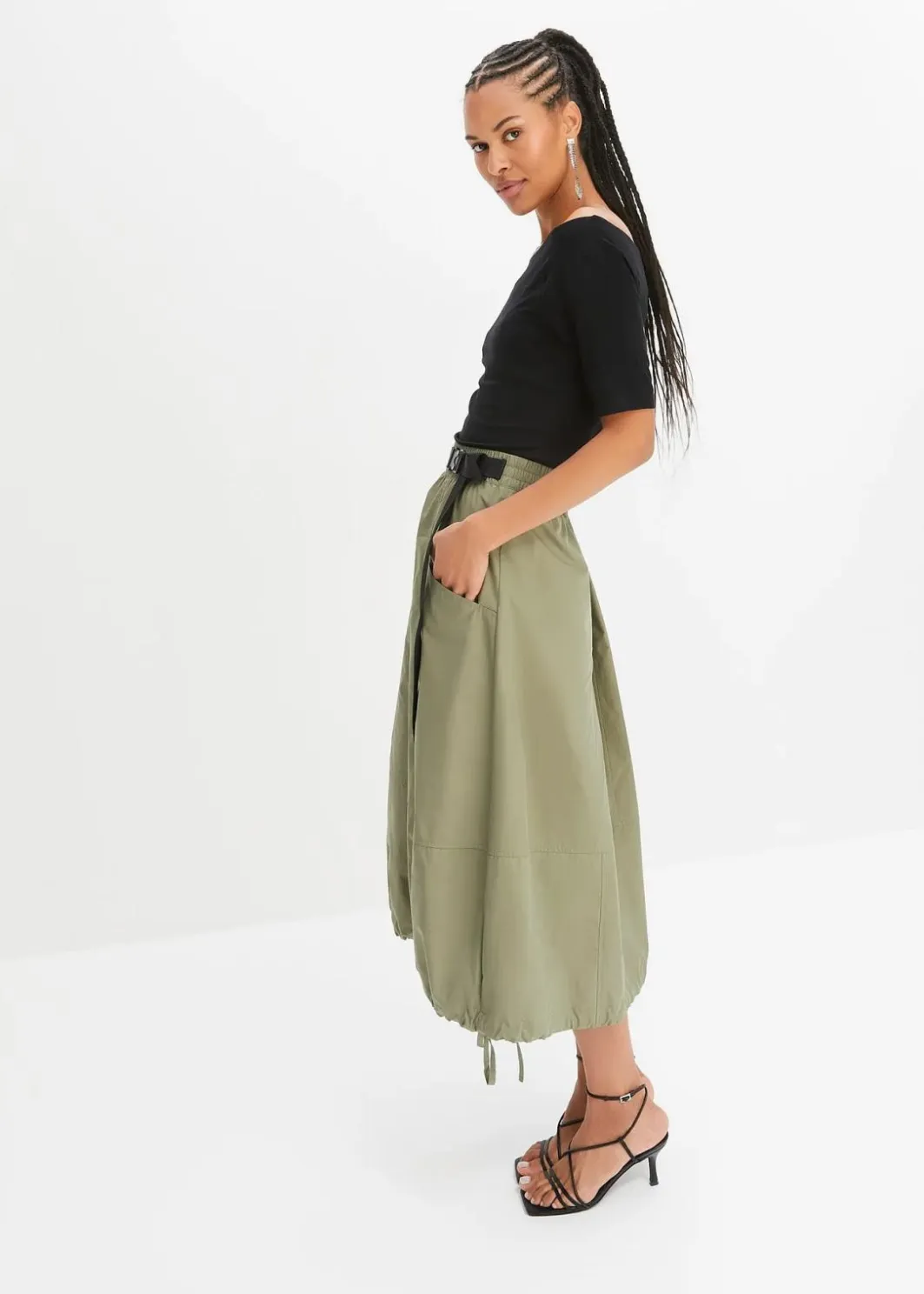 Damen bonprix Shirts & Tops|Nachhaltigere Materialien|Carmenshirt in Viskose-Mix