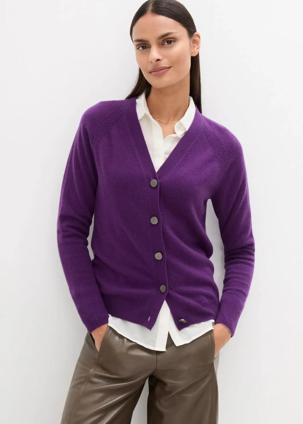 Damen bonprix Pullover & Strickjacken|Strickmode|Cashmerestrickjacke mit Good Cashmere Standard®-Anteil