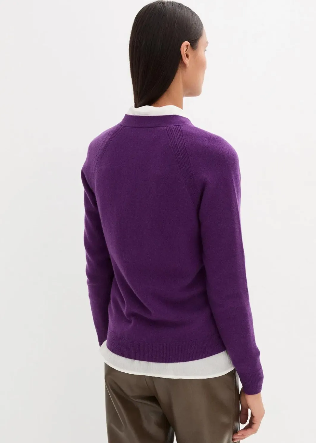 Damen bonprix Pullover & Strickjacken|Strickmode|Cashmerestrickjacke mit Good Cashmere Standard®-Anteil