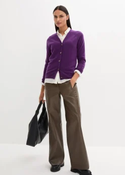 Damen bonprix Pullover & Strickjacken|Strickmode|Cashmerestrickjacke mit Good Cashmere Standard®-Anteil