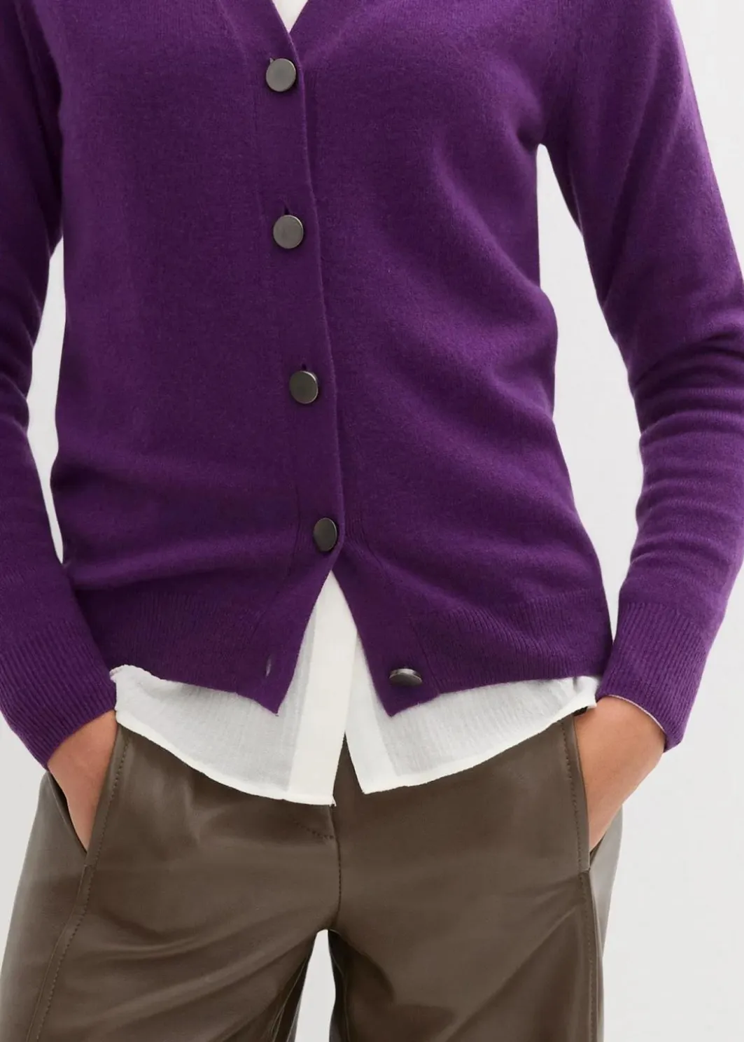 Damen bonprix Pullover & Strickjacken|Strickmode|Cashmerestrickjacke mit Good Cashmere Standard®-Anteil