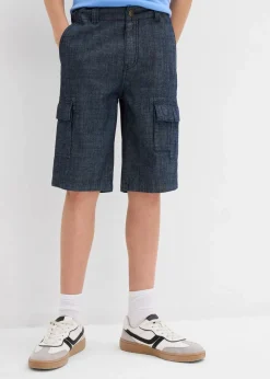 Sale Chambray-Cargo-Longshorts, Regular Fit Kinder Jungen 9-16 Jahre·Jeans|Jungen 9-16 Jahre·Shorts