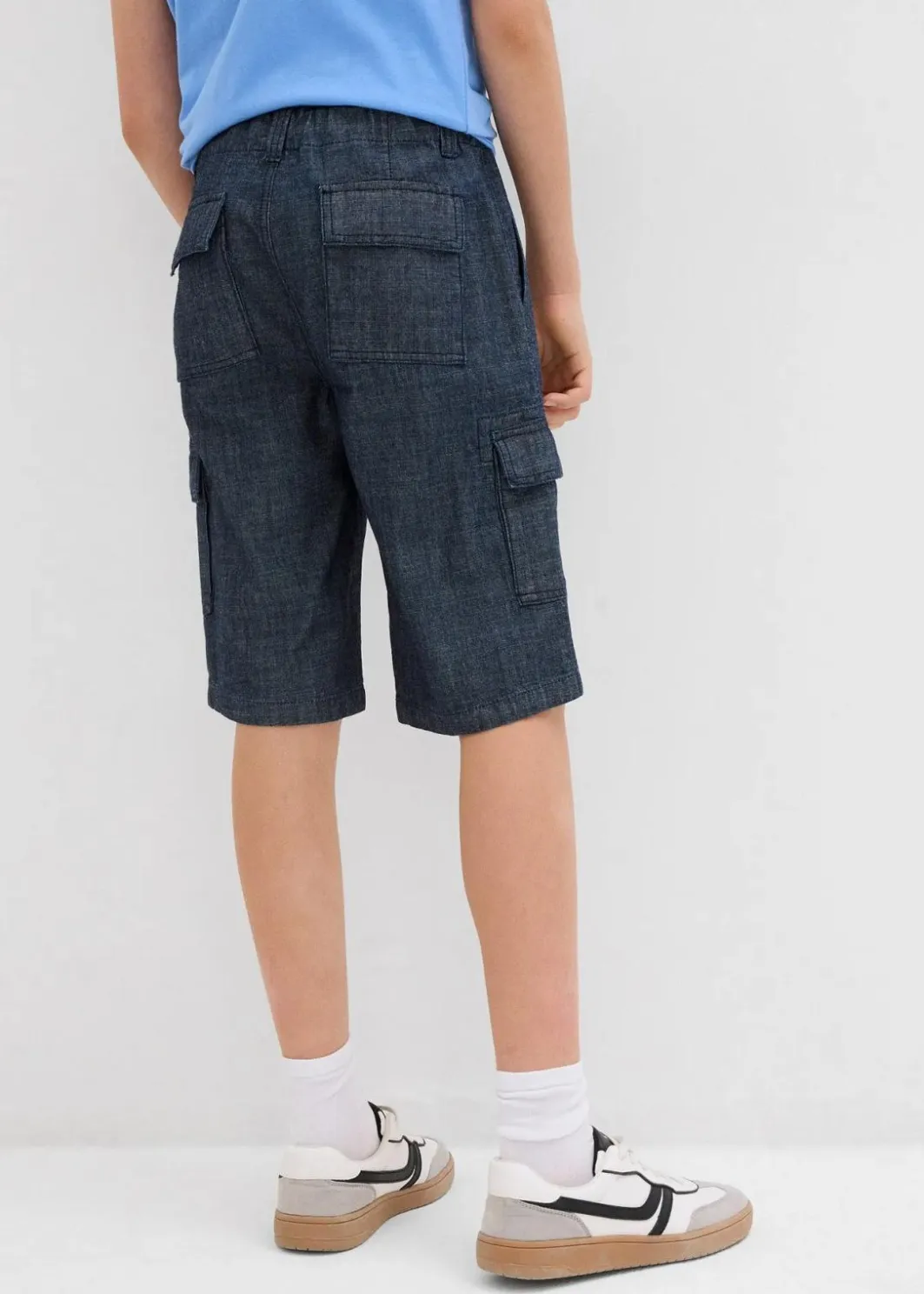 Sale Chambray-Cargo-Longshorts, Regular Fit Kinder Jungen 9-16 Jahre·Jeans|Jungen 9-16 Jahre·Shorts