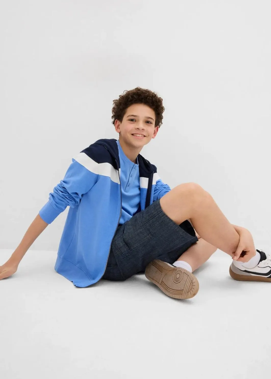 Sale Chambray-Cargo-Longshorts, Regular Fit Kinder Jungen 9-16 Jahre·Jeans|Jungen 9-16 Jahre·Shorts