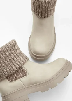 Damen bonprix Gefütterte Winterschuhe|Stiefeletten|Chelsea Boot