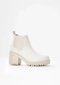 Damen bonprix Schuhe & Accessoires In Spezialgrößen·Schuhe In Übergröße|Schuhe & Accessoires In Spezialgrößen·Elastischer Schaft|Chelsea-Boots mit Blockabsatz