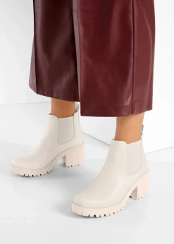 Damen bonprix Schuhe & Accessoires In Spezialgrößen·Schuhe In Übergröße|Schuhe & Accessoires In Spezialgrößen·Elastischer Schaft|Chelsea-Boots mit Blockabsatz