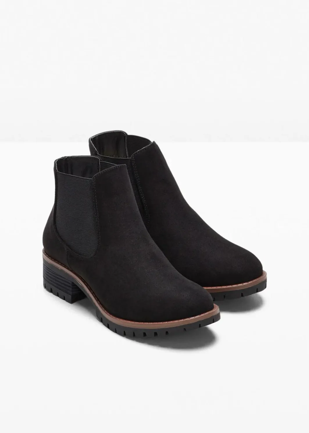 Damen bonprix Schuhe & Accessoires In Spezialgrößen·Schuhe In Übergröße|Schuhe & Accessoires In Spezialgrößen·Elastischer Schaft|Chelsea-Boots mit Profilsohle
