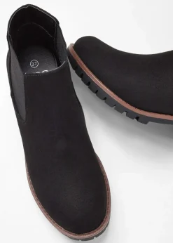Damen bonprix Schuhe & Accessoires In Spezialgrößen·Schuhe In Übergröße|Schuhe & Accessoires In Spezialgrößen·Elastischer Schaft|Chelsea-Boots mit Profilsohle