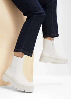 Damen bonprix Schuhe & Accessoires In Spezialgrößen·Schuhe In Übergröße|Schuhe & Accessoires In Spezialgrößen·Elastischer Schaft|Chelsea-Boots mit Profilsohle