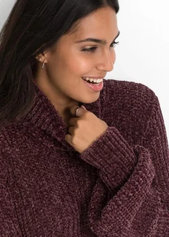 Damen bonprix Bekleidung·Umstandsmode|Bekleidung·Pullover & Strickjacken|Chenille Strickkleid aus recyceltem Polyester