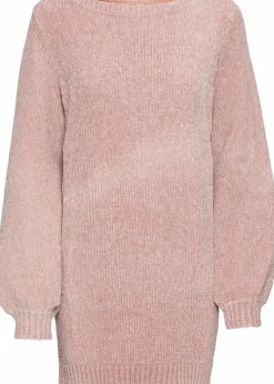 Damen bonprix Pullover & Strickjacken|Nachhaltigere Materialien|Chenille-Longpullover