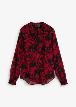 Damen bonprix Nachhaltigere Materialien|Blusen & Tuniken|Chiffon Bluse mit Smok-Details