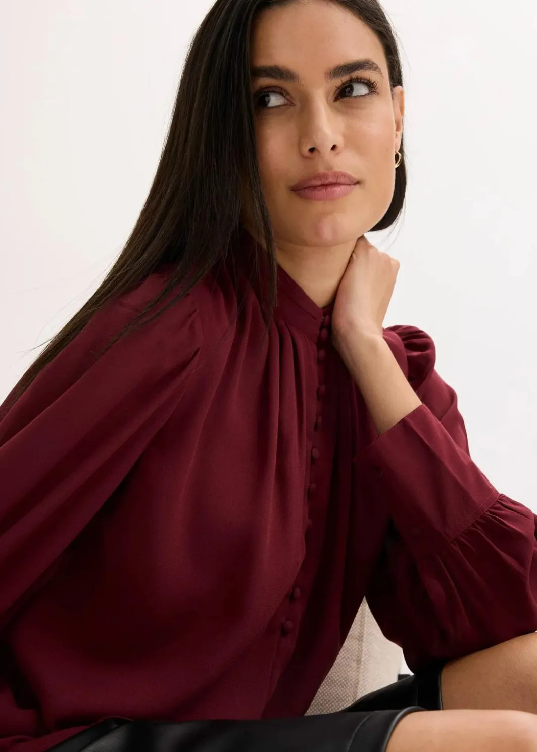 Damen bonprix Blusen & Tuniken|Bekleidung·Jacken & Mäntel|Chiffon Tunikabluse