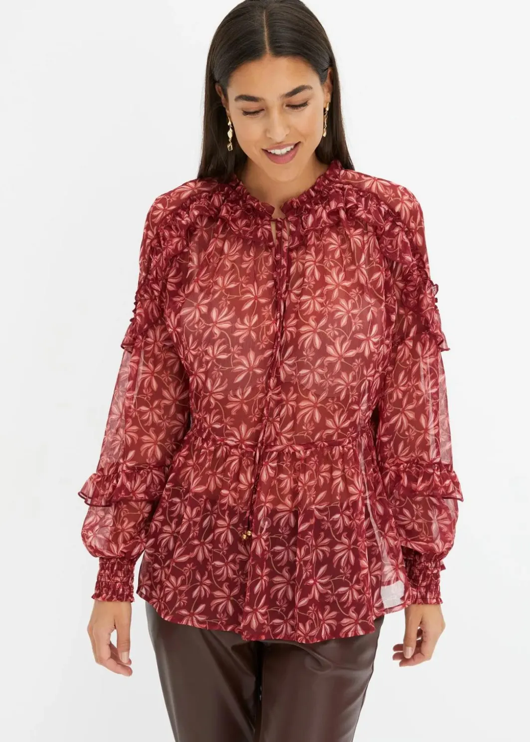 Damen bonprix Bekleidung·Jacken & Mäntel|Blusen & Tuniken|Chiffonbluse