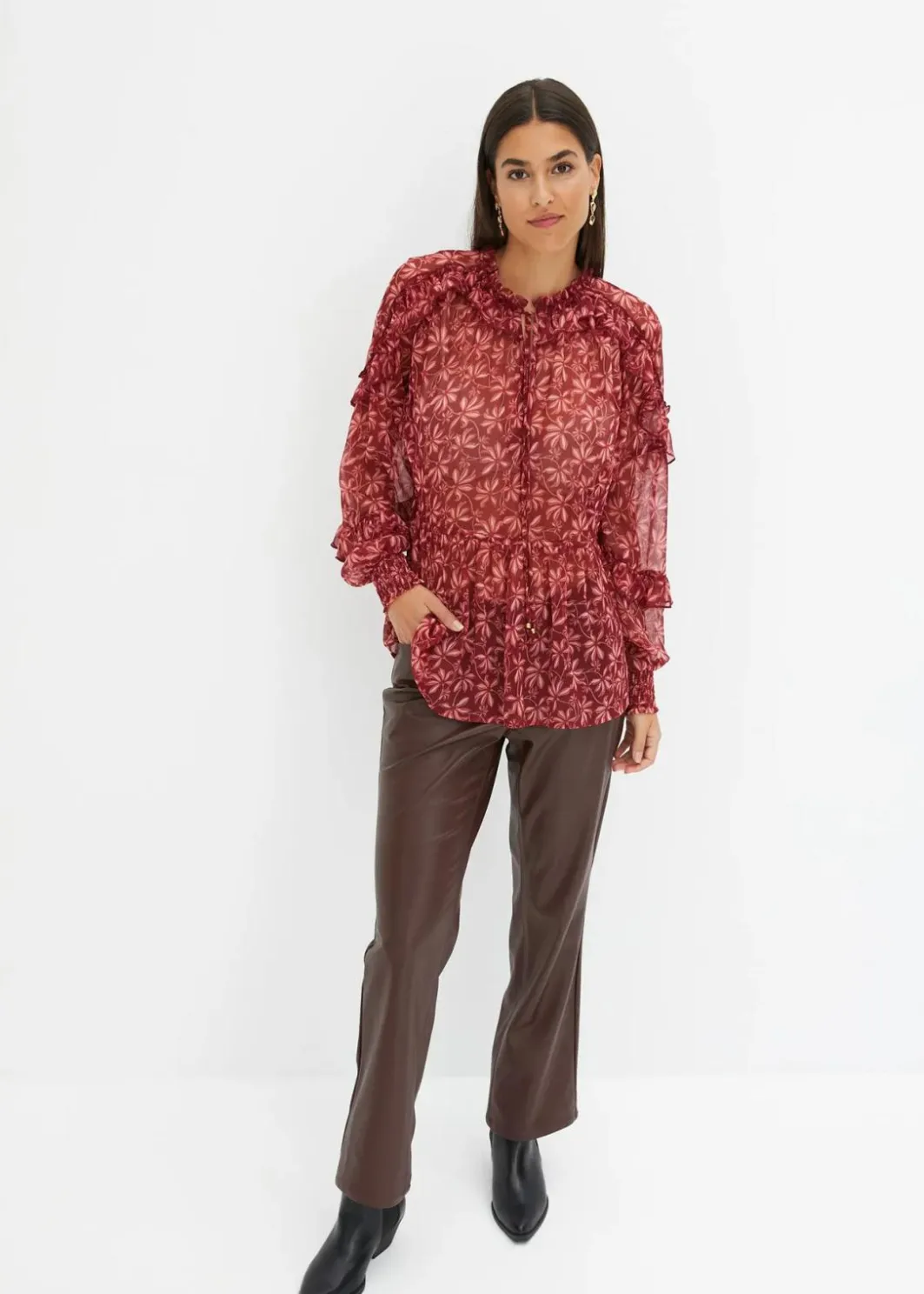 Damen bonprix Bekleidung·Jacken & Mäntel|Blusen & Tuniken|Chiffonbluse