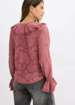 Damen bonprix Blusen & Tuniken|Bekleidung·Jacken & Mäntel|Chiffonbluse mit leichter Transparenz