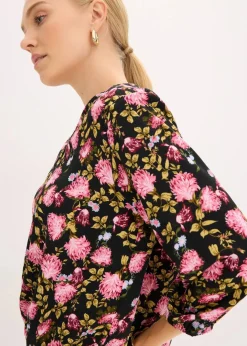 Online Chiffon-Bluse mit Raffung am Saum Damen Blusen & Tuniken