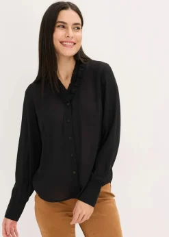 Damen bonprix Bekleidung·Jacken & Mäntel|Blusen & Tuniken|Chiffonbluse mit Rüschen