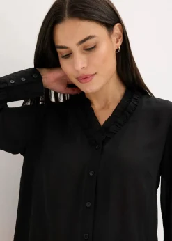 Damen bonprix Bekleidung·Jacken & Mäntel|Blusen & Tuniken|Chiffonbluse mit Rüschen