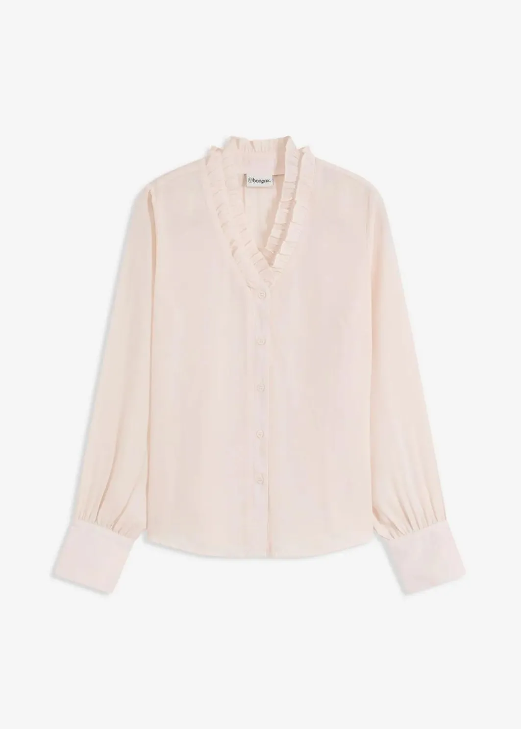 Damen bonprix Blusen & Tuniken|Bekleidung·Jacken & Mäntel|Chiffonbluse mit Rüschen