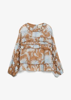 Discount Chiffonbluse mit Rüschen Damen Bekleidung·Jacken & Mäntel|Blusen & Tuniken
