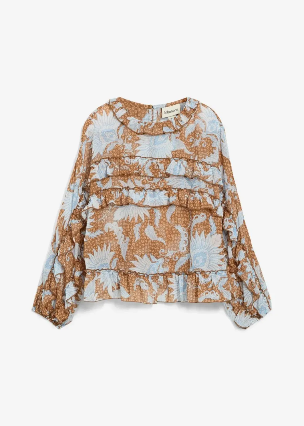 Discount Chiffonbluse mit Rüschen Damen Bekleidung·Jacken & Mäntel|Blusen & Tuniken