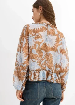 Discount Chiffonbluse mit Rüschen Damen Bekleidung·Jacken & Mäntel|Blusen & Tuniken